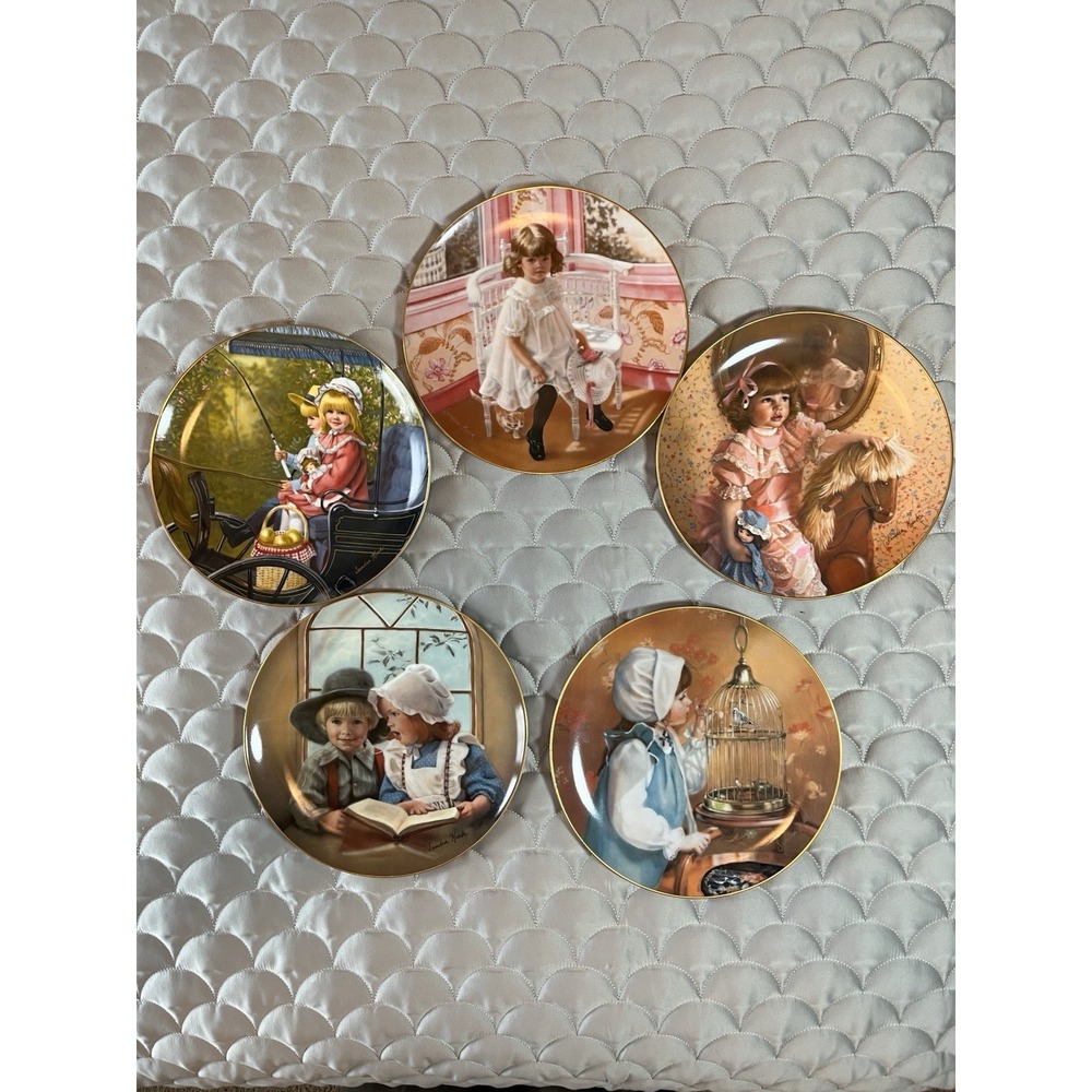 Lot of 5 RECO 1983 Limited Edition DAYS GONE BY Collector's Plates Sandra Kuck